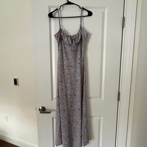 Weworewhat blue floral cami midi dress